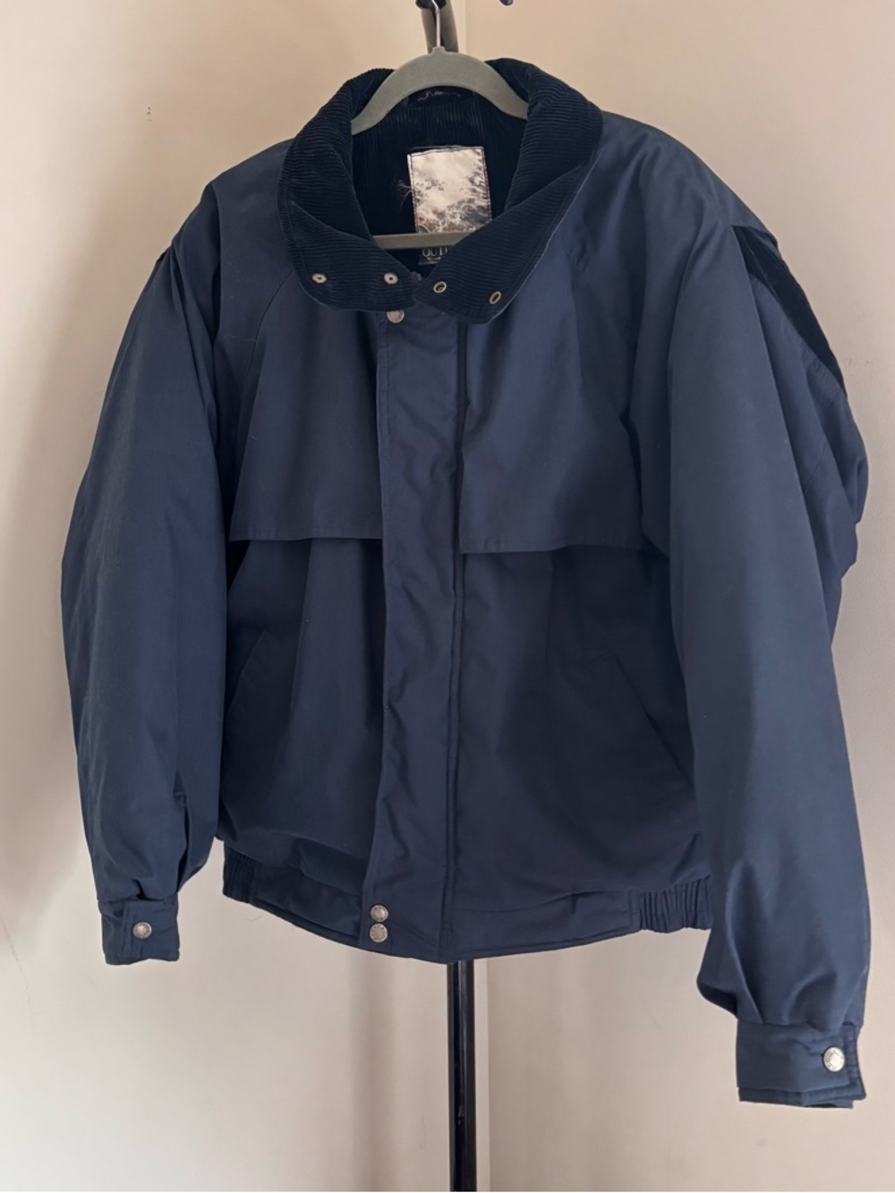 Vintage men’s haggar outdoors Navy Cord Collar Bomber Jacket